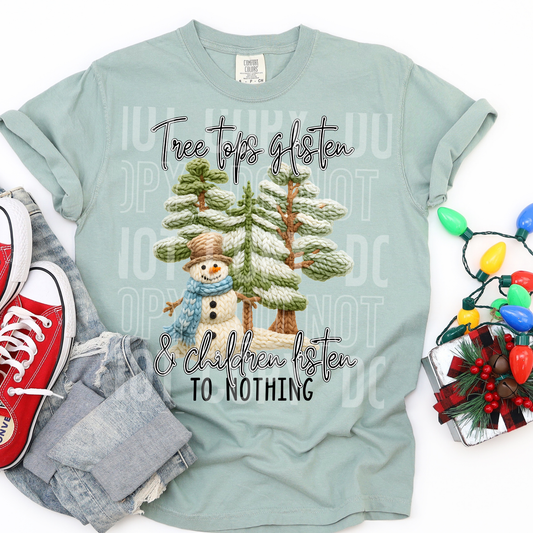 FAUX YARNTREE TOPS GLISTEN CHILDREN LISTEN TRANSFER