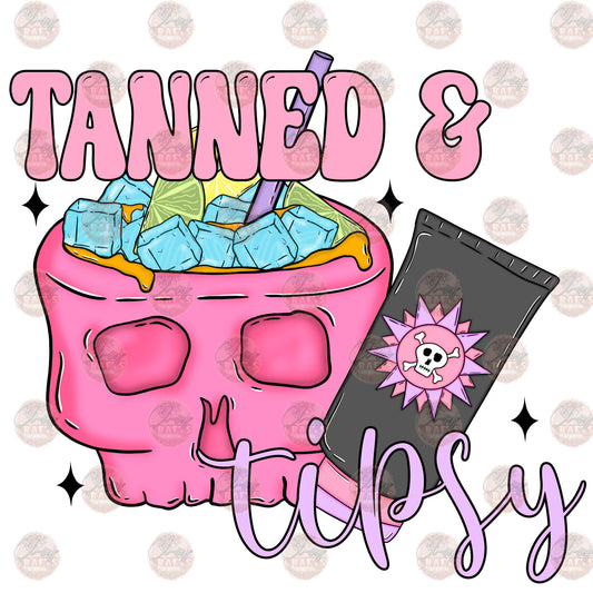 Tanned & Tipsy Skull - Sublimation Transfer