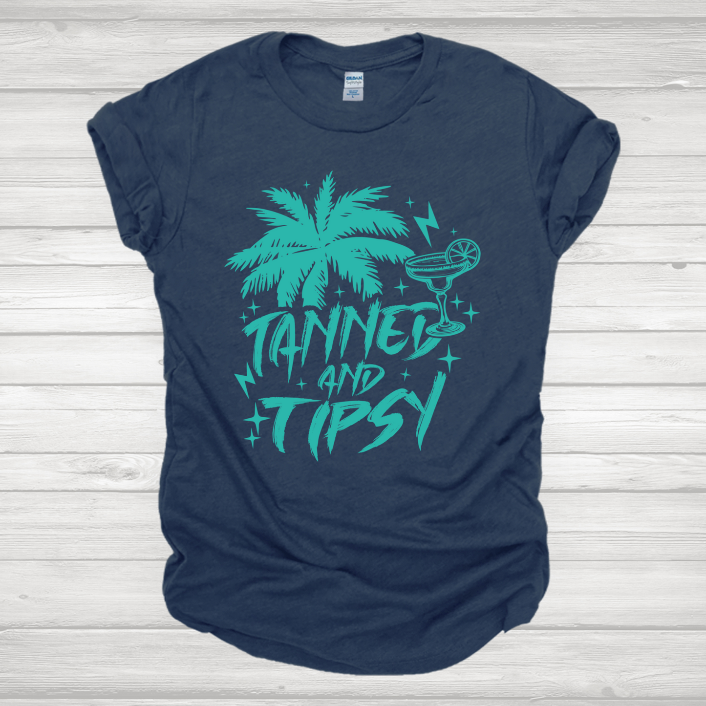 Tanned and Tipsy Teal Two Part **Sold Separately**  Transfer