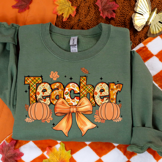 Teacher Pumpkins Transfer