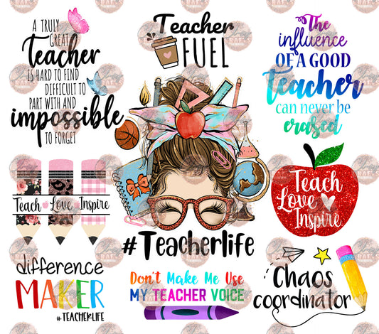 #Teacher Tumbler Wrap - Sublimation Transfer
