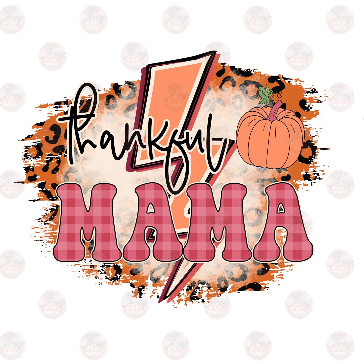 Thankful Mama Retro Transfer