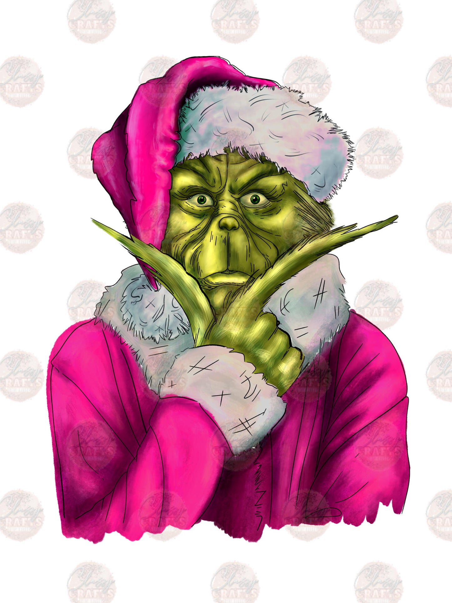 The Grouch Looks Good In Pink Transfer