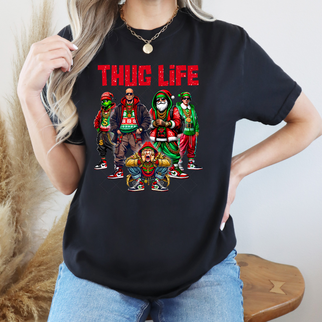 Thug Life Christmas Santa Claus Friends Transfer