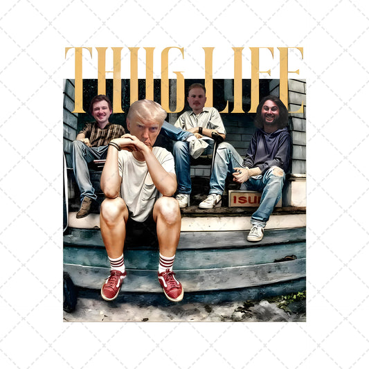 Thug Life Men Tumbler Wrap - Sublimation Transfer
