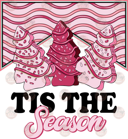 Tis The Season Pink Yummy Trees - Sublimation Transfer