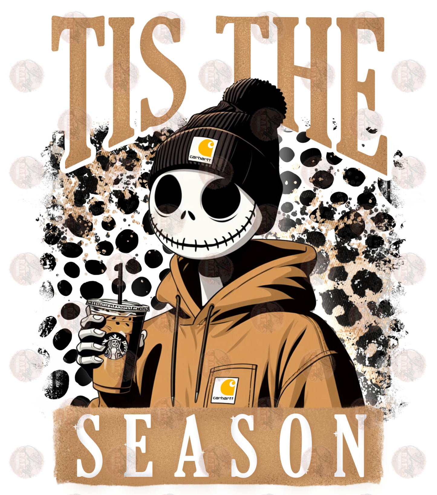 Tis The Season Skelly - Sublimation Transfers