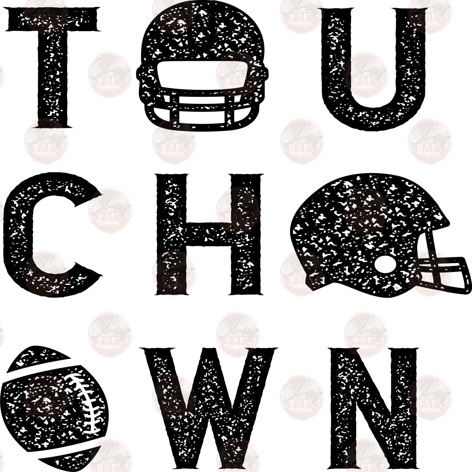 Touchdown Black Transfer – Classy Crafts