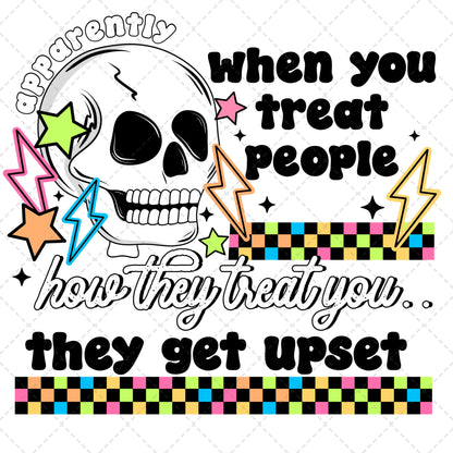 Treat People Snarky Skelly Transfer