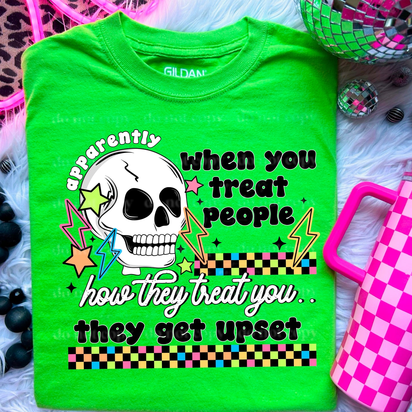 Treat People Snarky Skelly Transfer