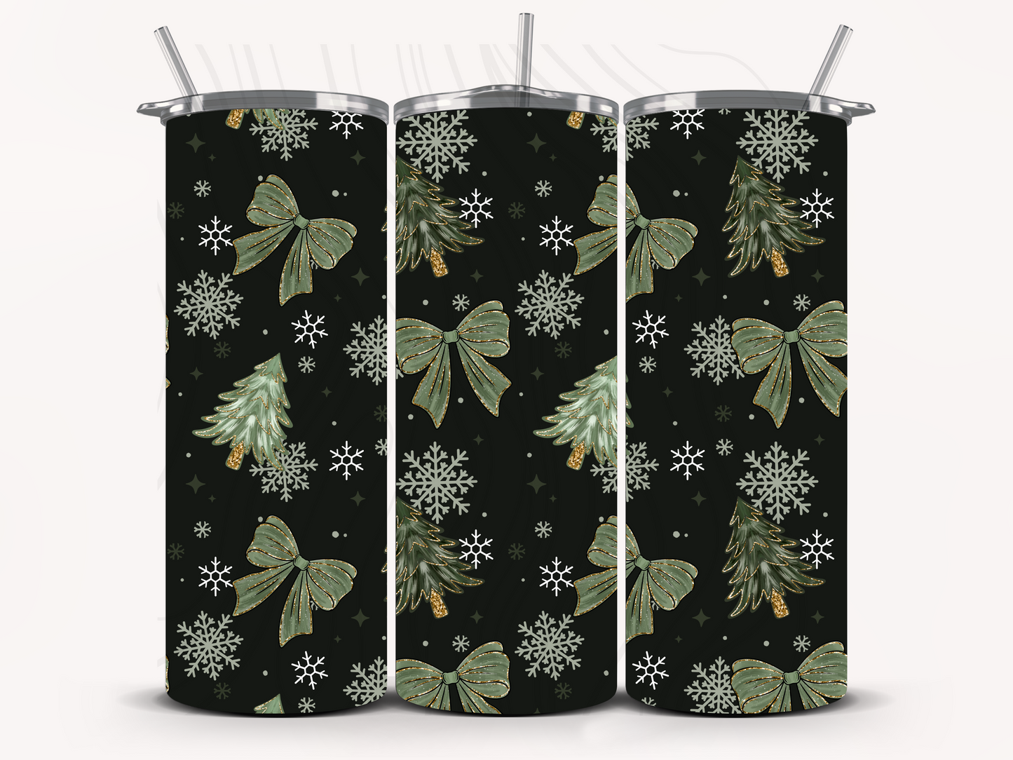 Christmas Trees And Snowflakes Seamless Transfer