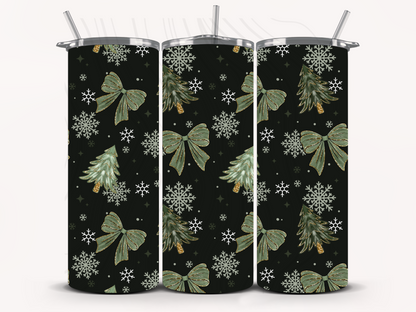 Christmas Trees And Snowflakes Seamless Transfer