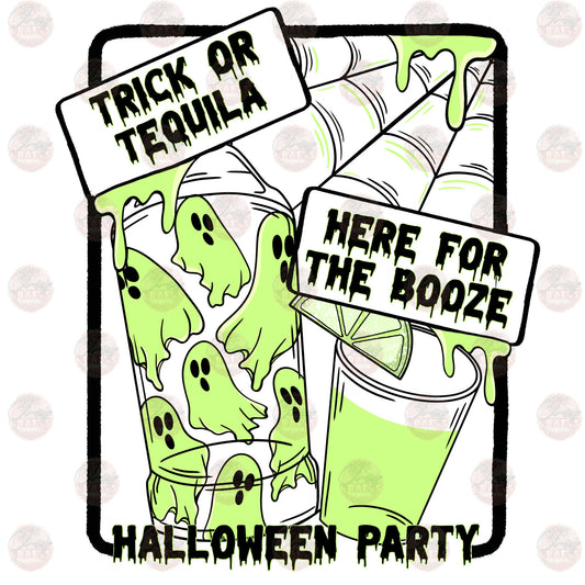 Trick Or Tequila - Sublimation Transfer
