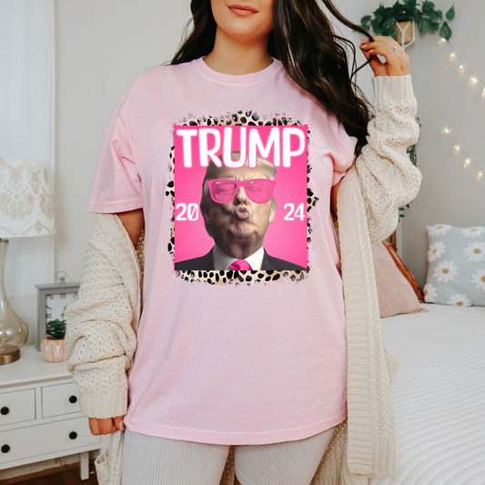 Trump Pink Leopard Transfer