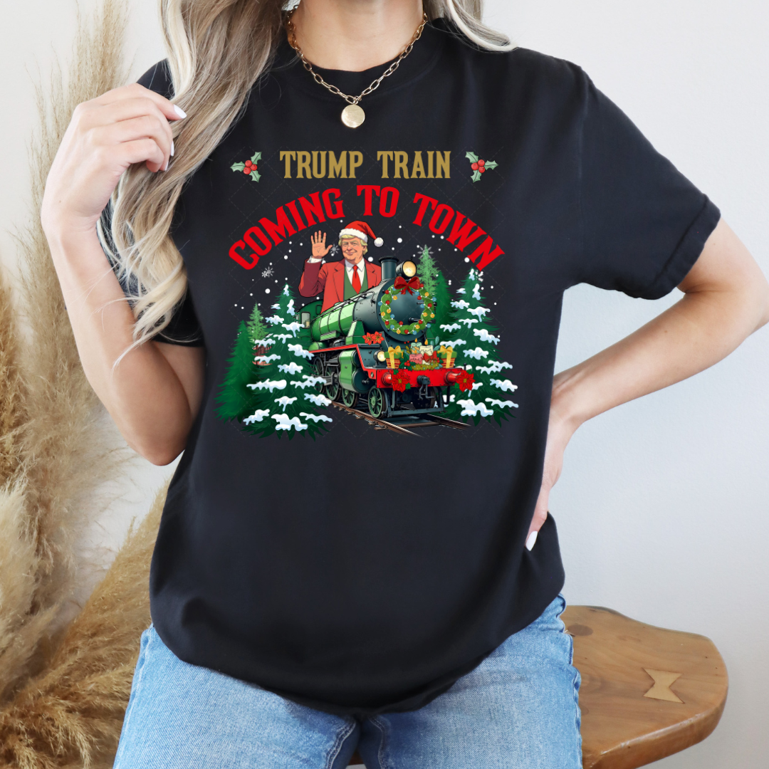 Trump Train Coming To Town Christmas Transfer