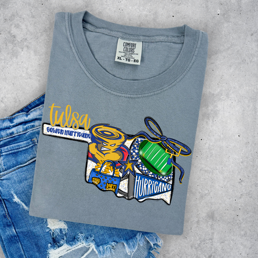 Tulsa Golden Hurricane Game Day Coquette Transfer