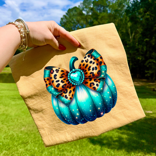 Turquoise Pumpkin Transfer