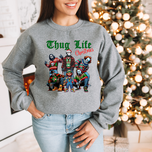 Ugly Sweater Thug Life Christmas Transfer