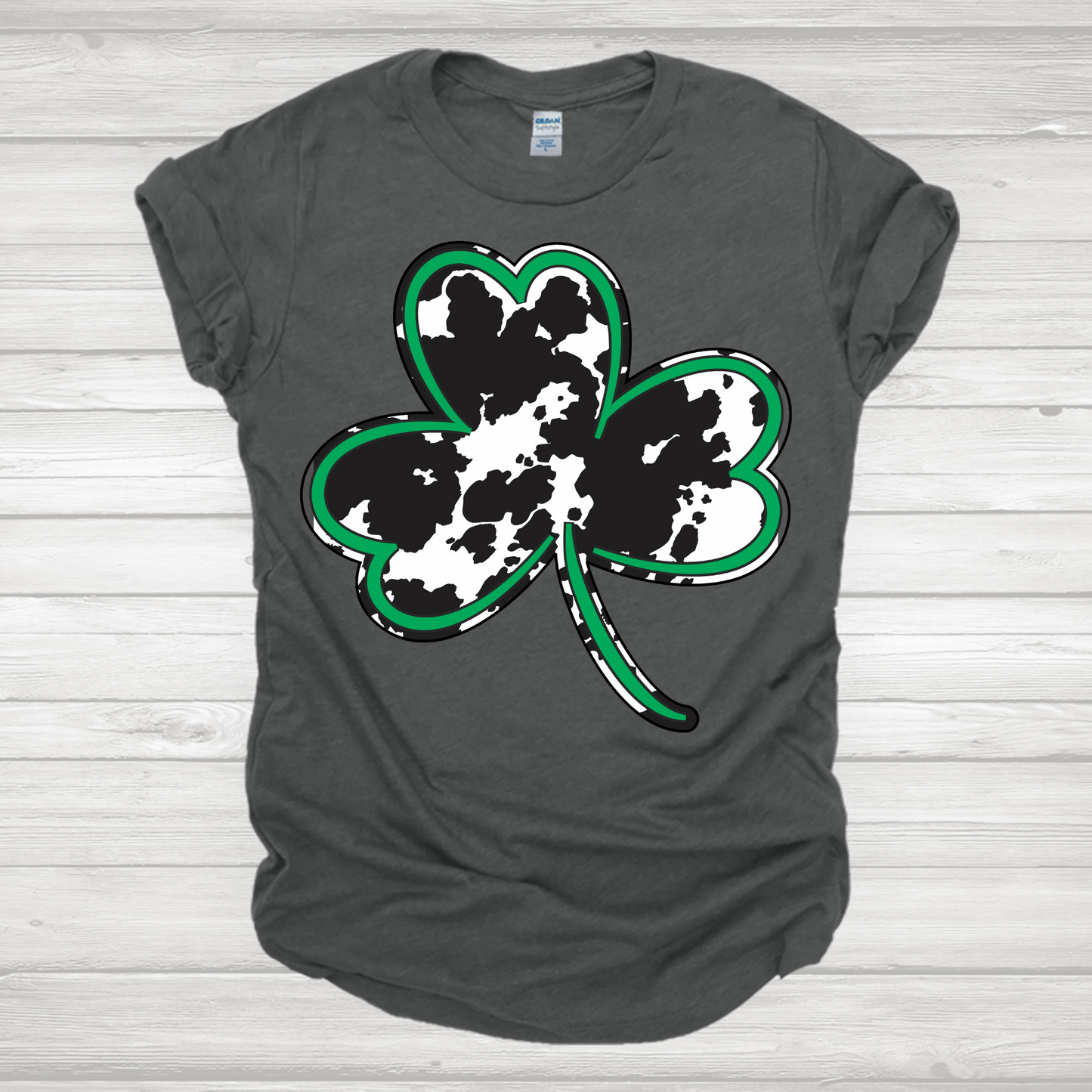 Cow Print Clover Transfer