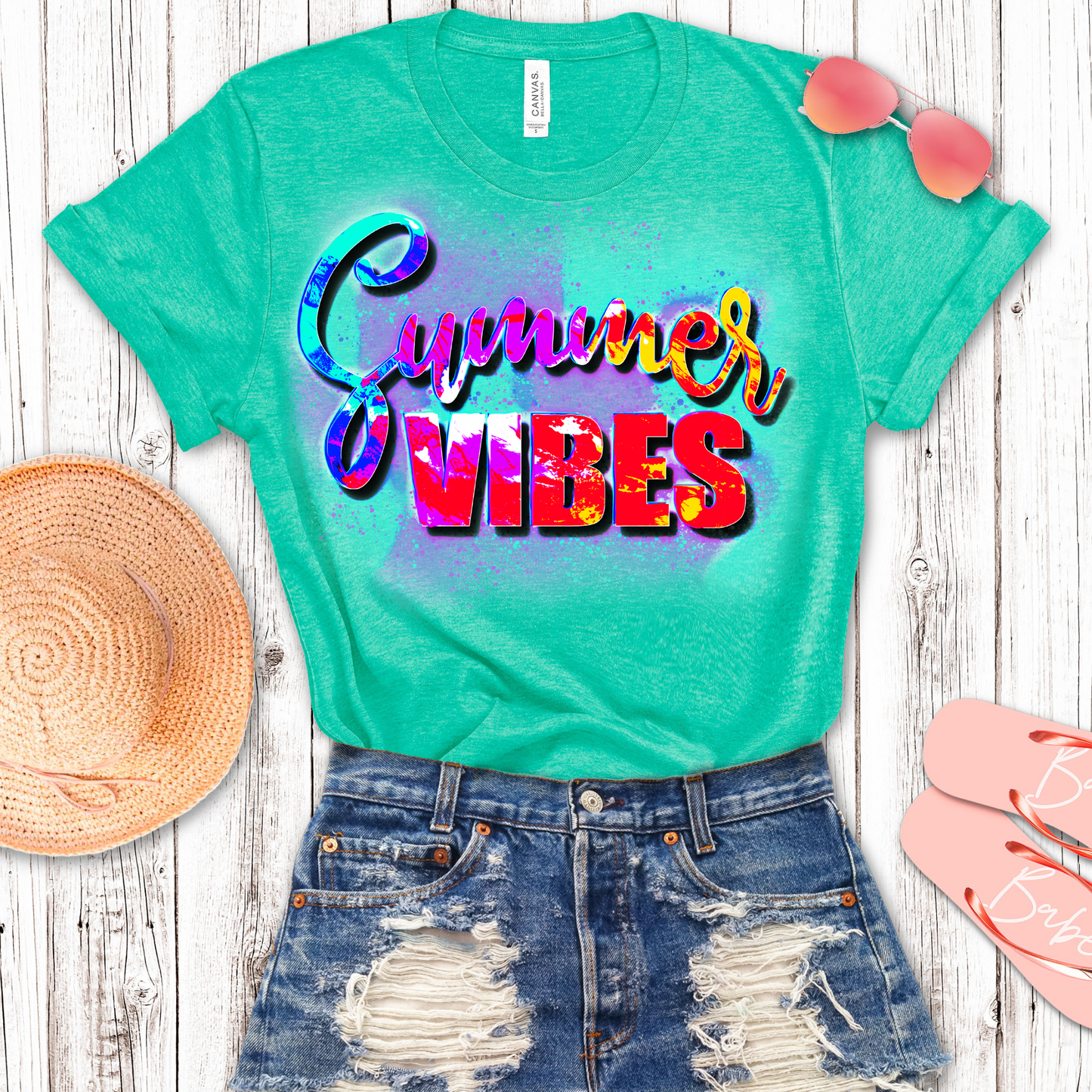 Summer Vibes Splatter Transfer