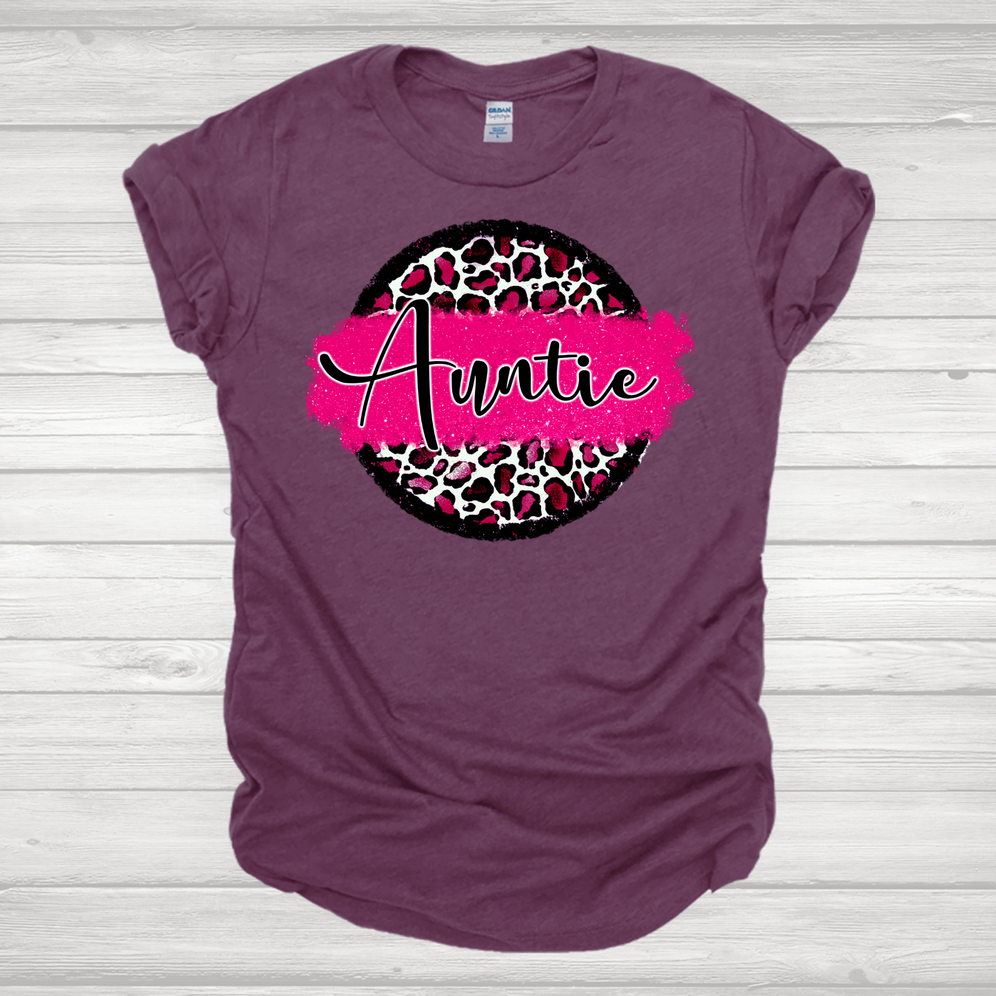 Auntie Circle Cheetah Transfer