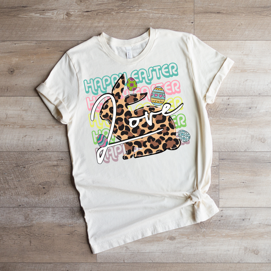 Love Leopard Bunny Transfer