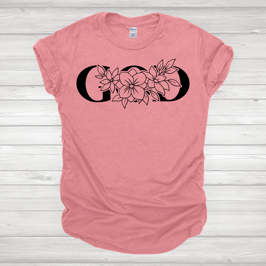 God Floral  Transfers