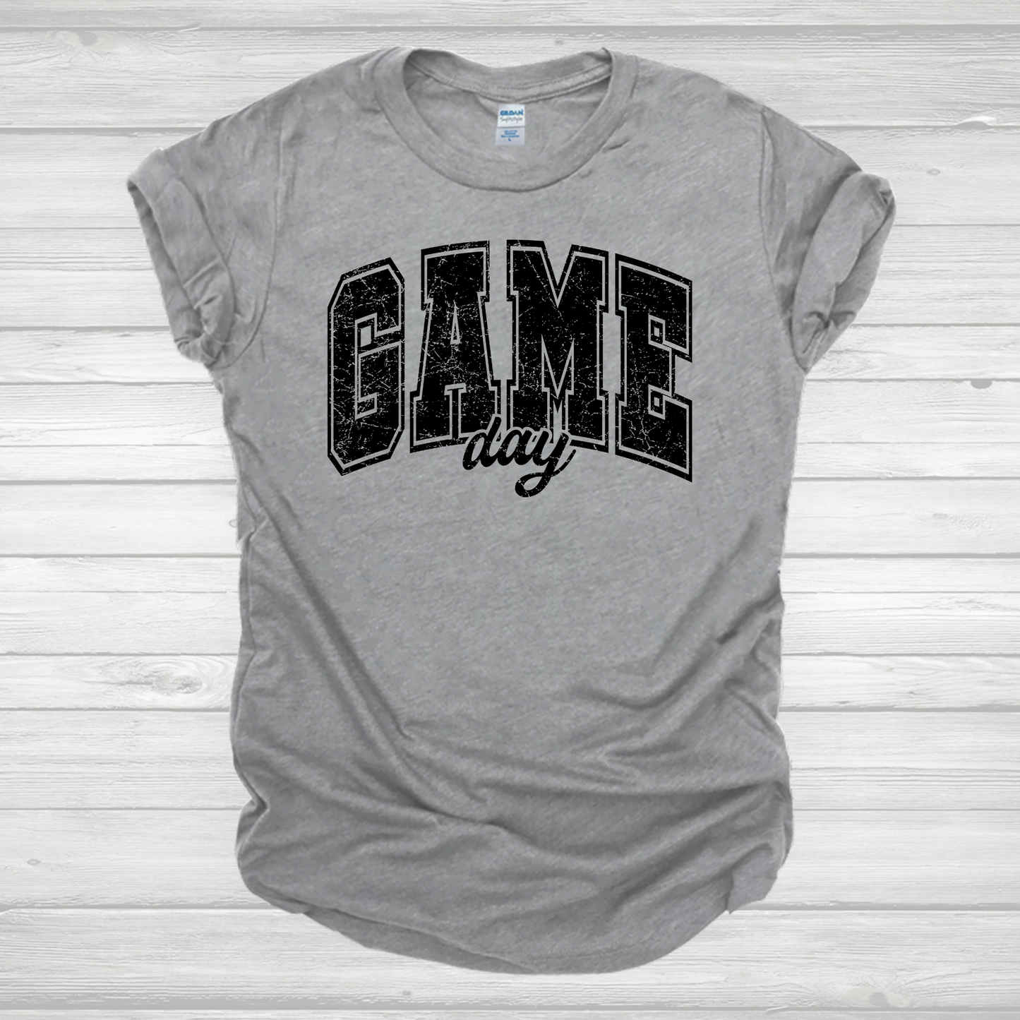 Game Day Black Distressed Transfer