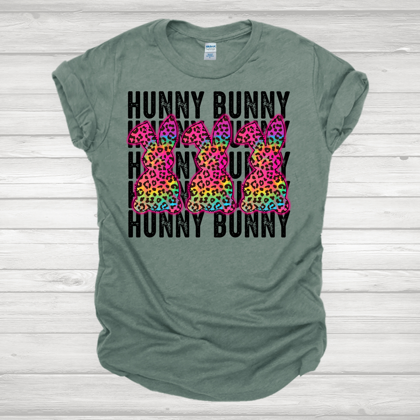 Hunny Bunny Tie Dye Cheetah Transfer