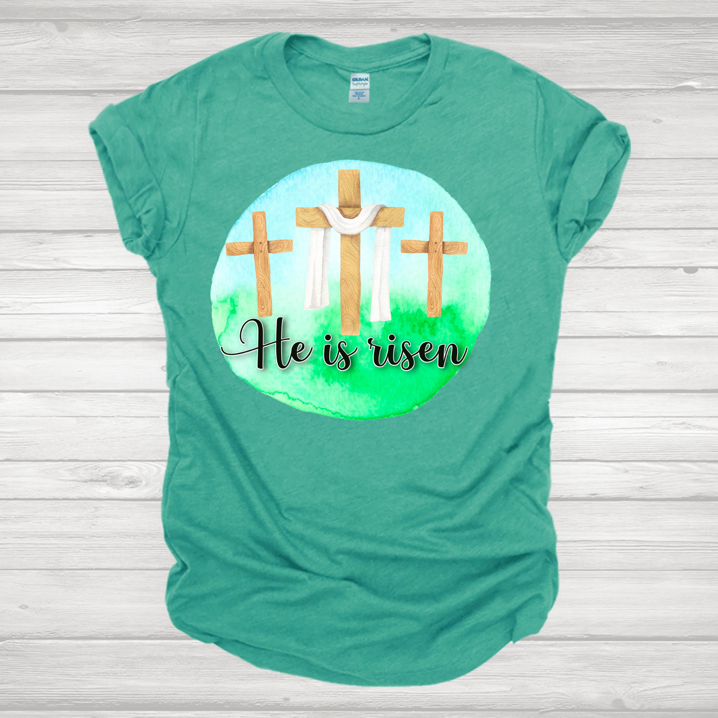 He Is Risen 3 Crosses Transfer