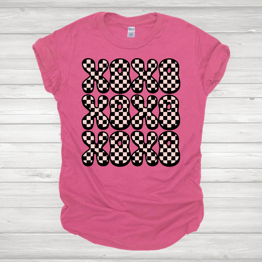 XOXO Black Checkered Transfer