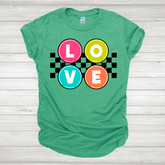 Love Checkered - Sublimation Transfers