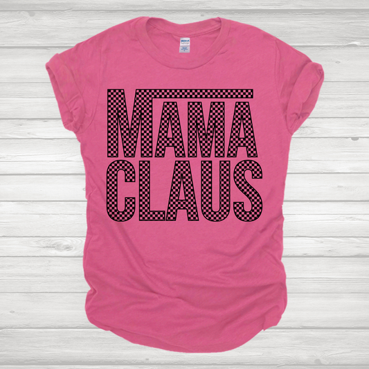 Mama Claus Checkered Transfer