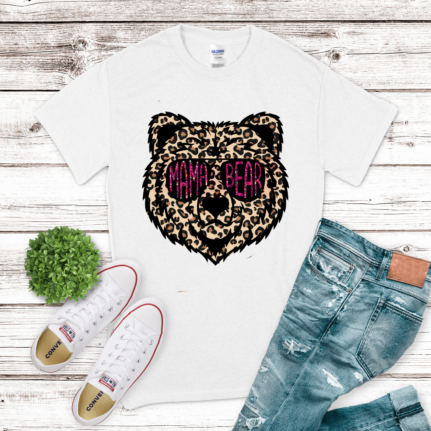 Mama Bear Leopard Transfer