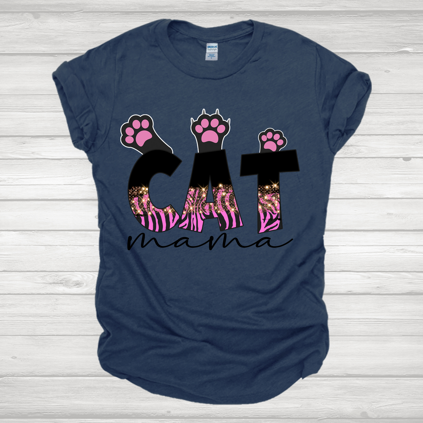 Cat Mama Pink Zebra Transfer