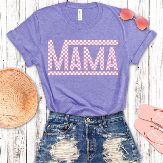 Pink Checkered Mama Transfer