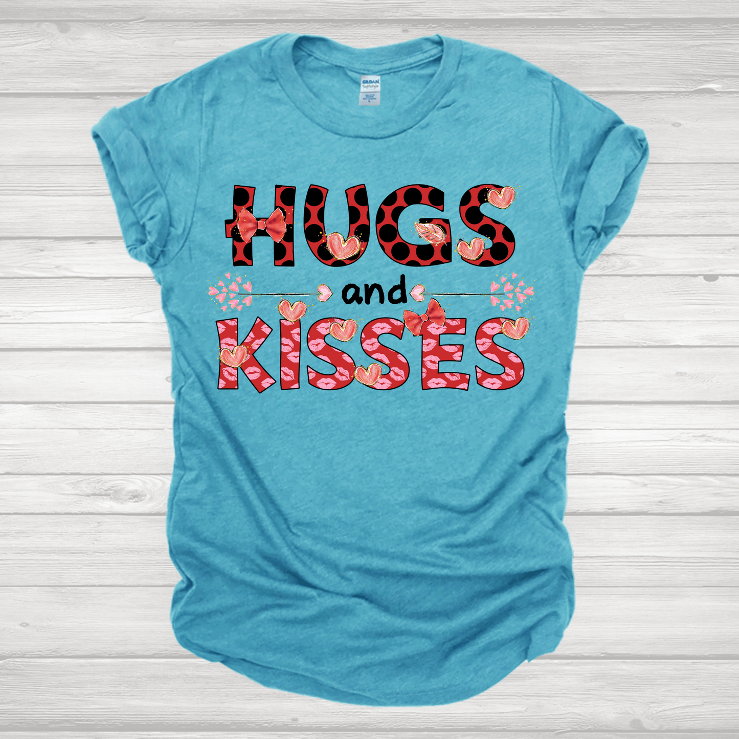 Valentines Day Hugs & Kisses Transfer