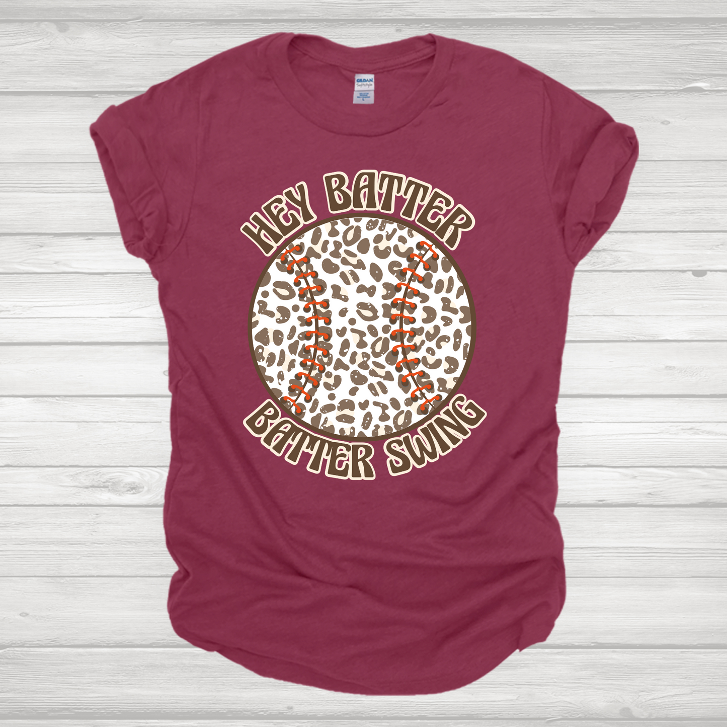 Hey Batter Batter Leopard Transfer