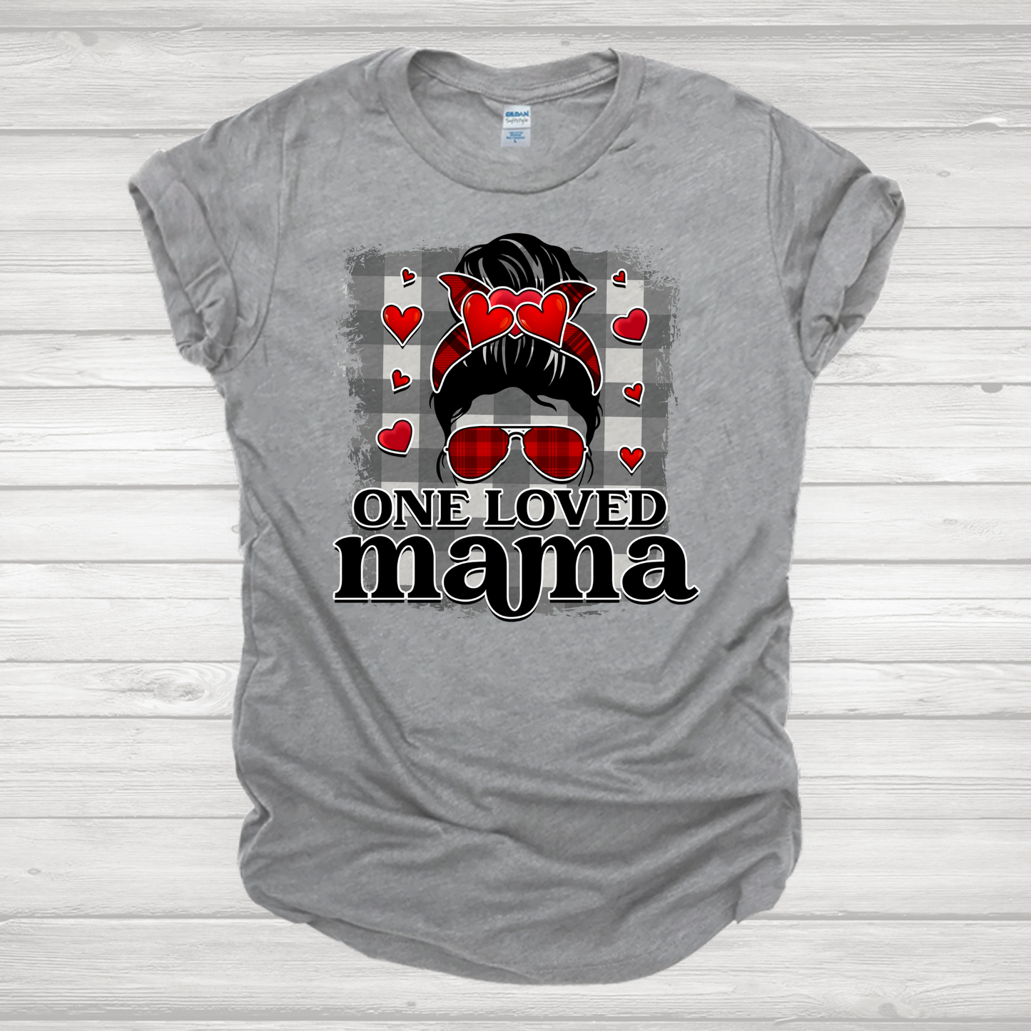 One Loved Mama Buffalo Plaid Transfer