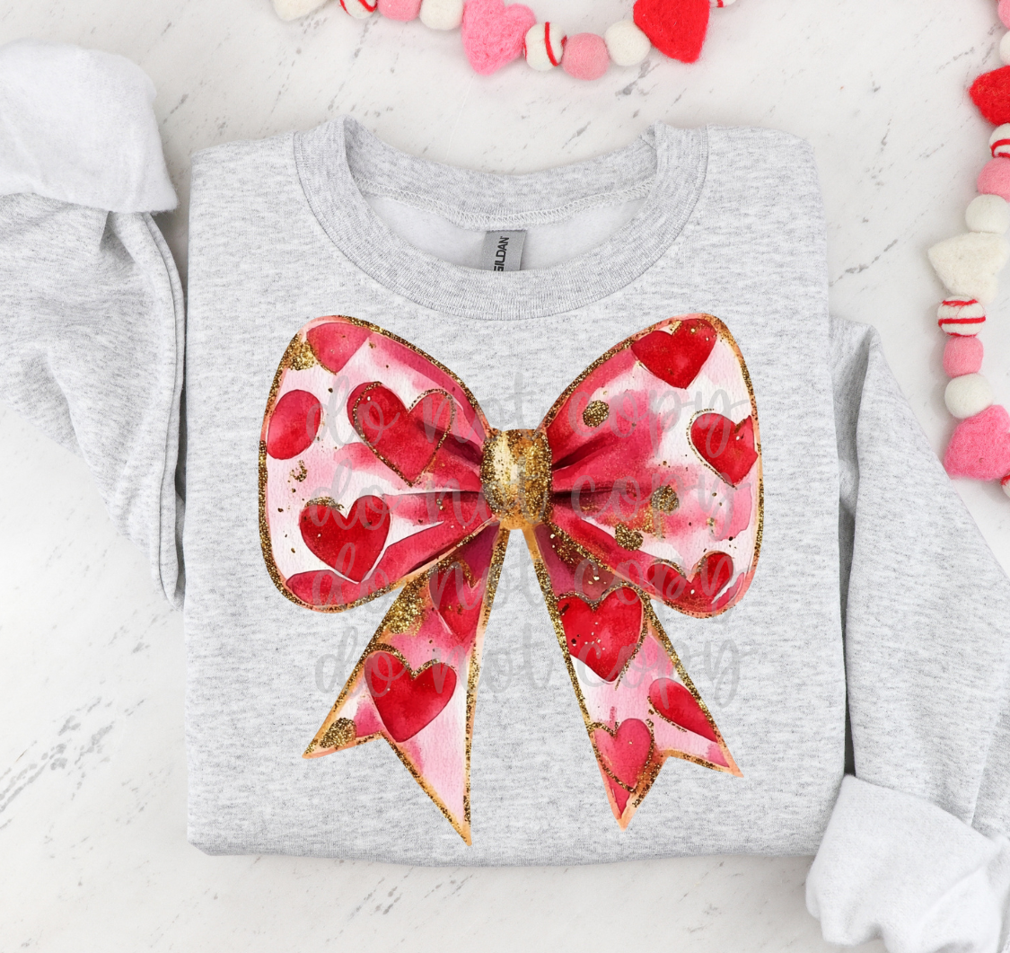 Hearts Coquette Bow Transfer**SOLD SEPARATELY**