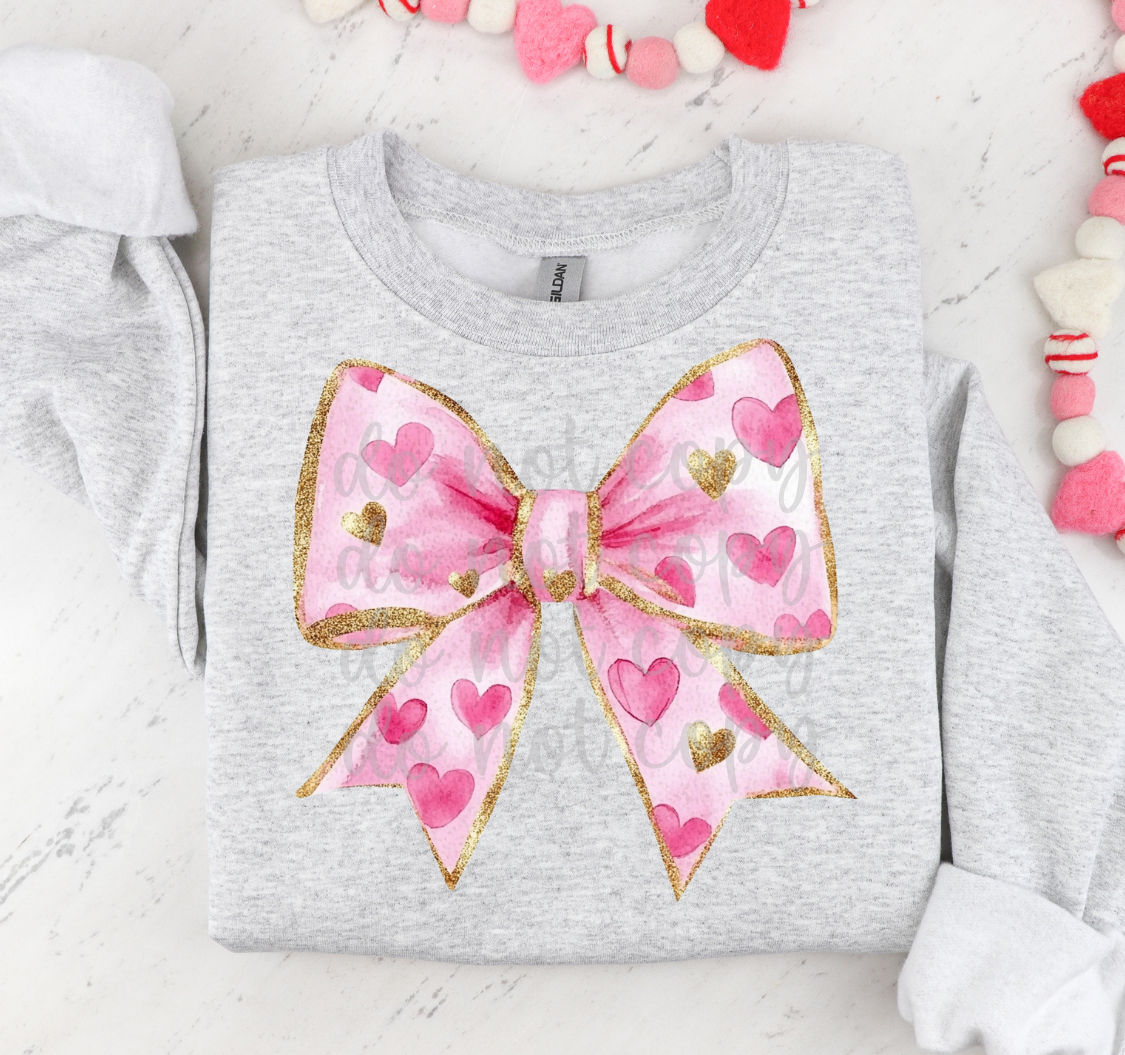 Hearts Coquette Bow Transfer**SOLD SEPARATELY**