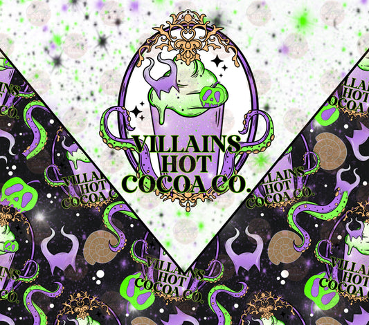 Villain Hot Cocoa Tumbler Wrap - Sublimation Transfer