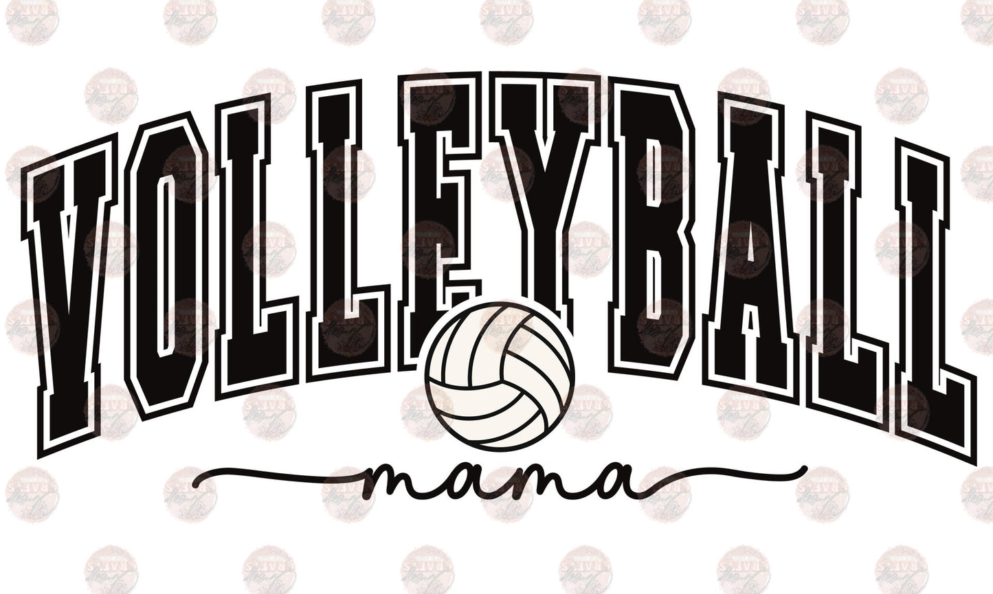 Volleyball Mama Black Transfer