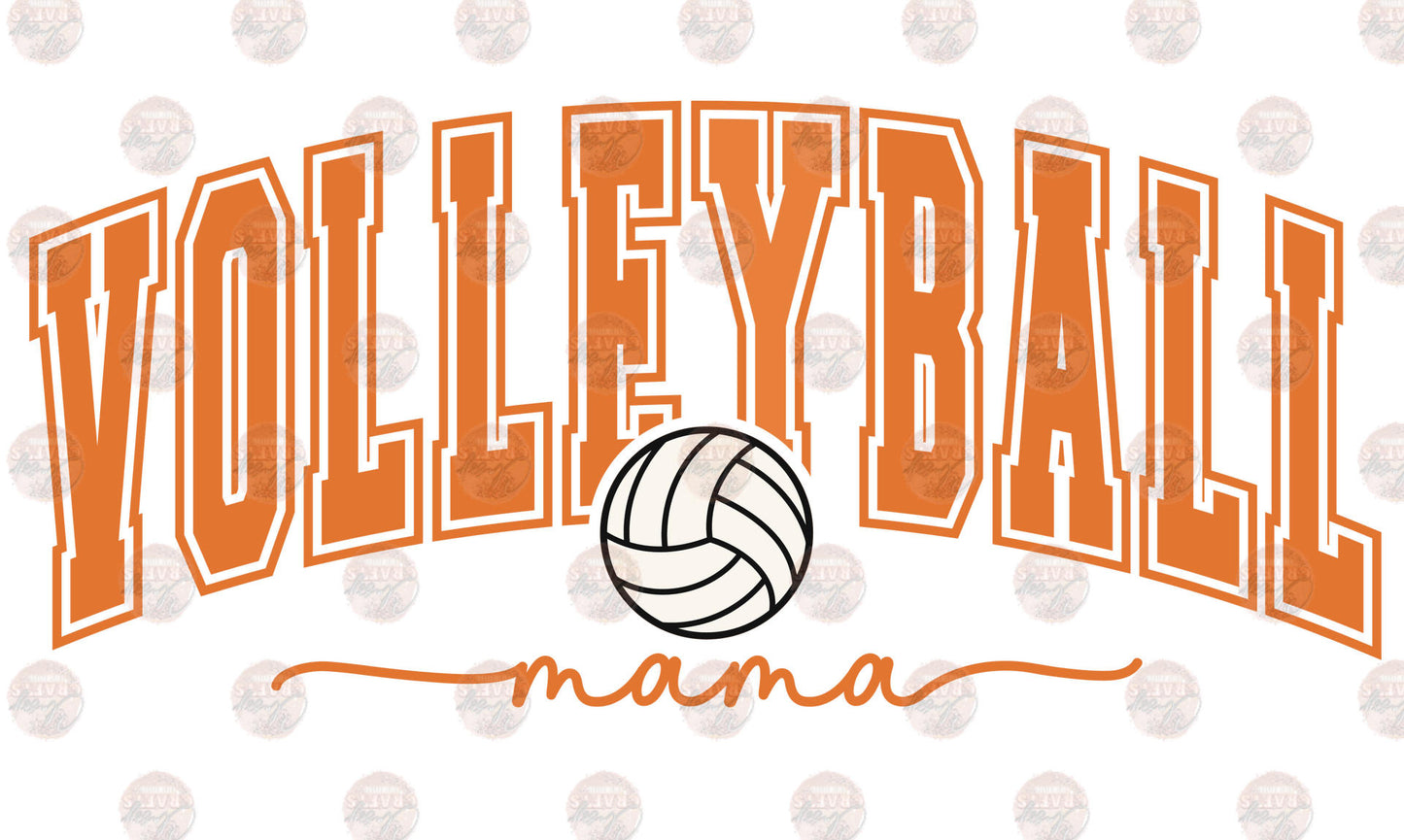 Volleyball Mama Orange Transfer
