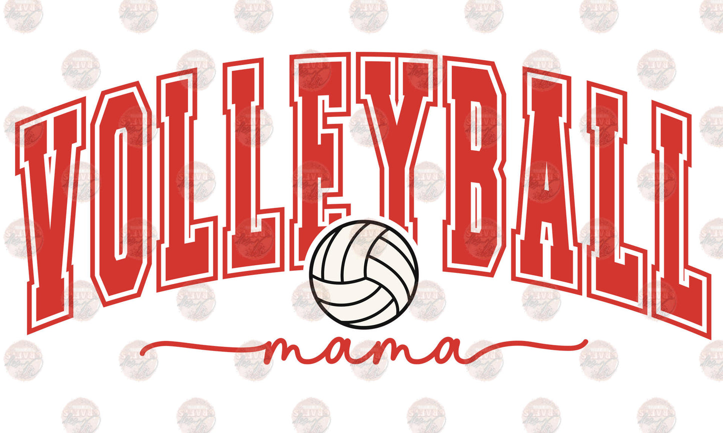 Volleyball Mama Red Transfer