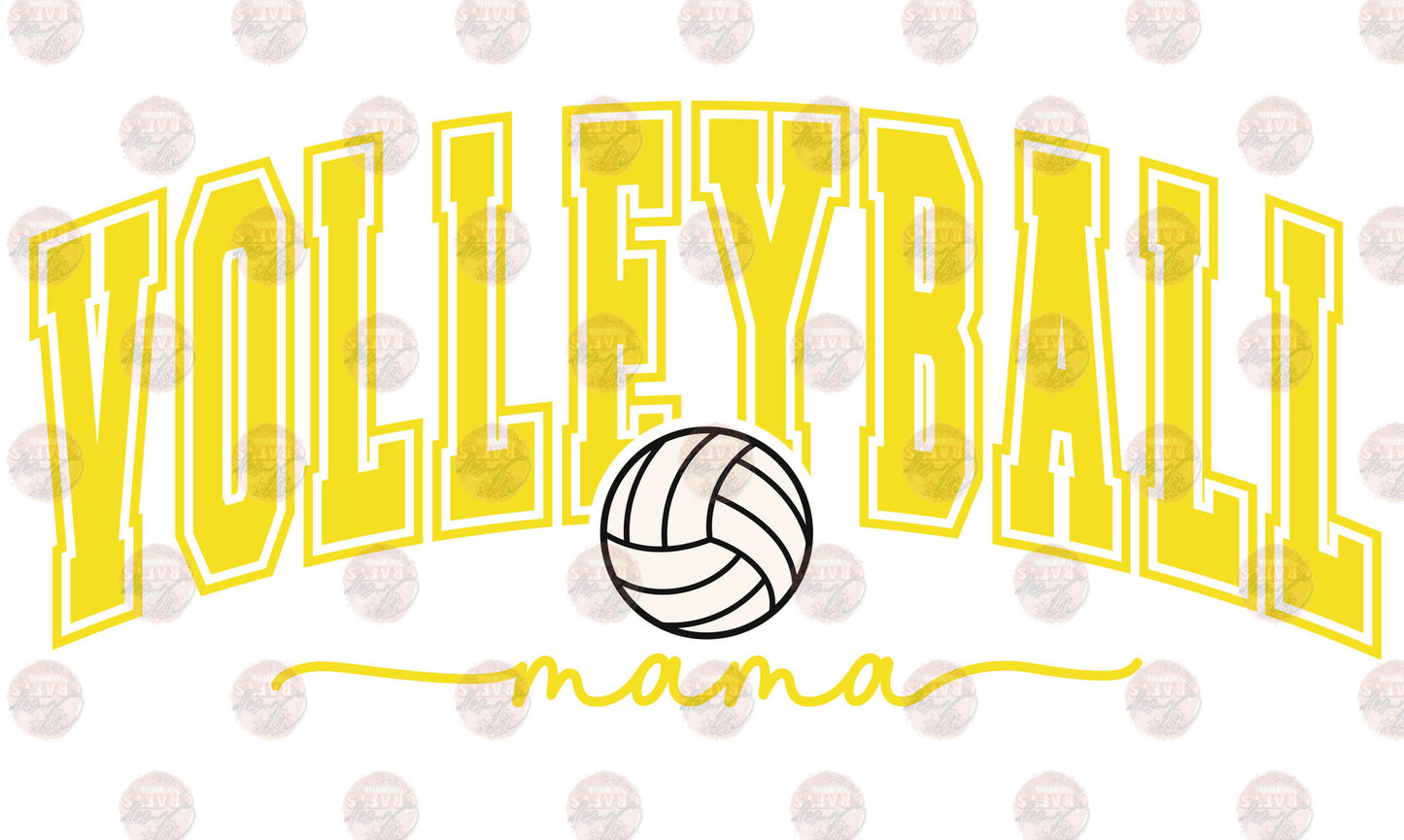 Volleyball Mama Yellow Transfer