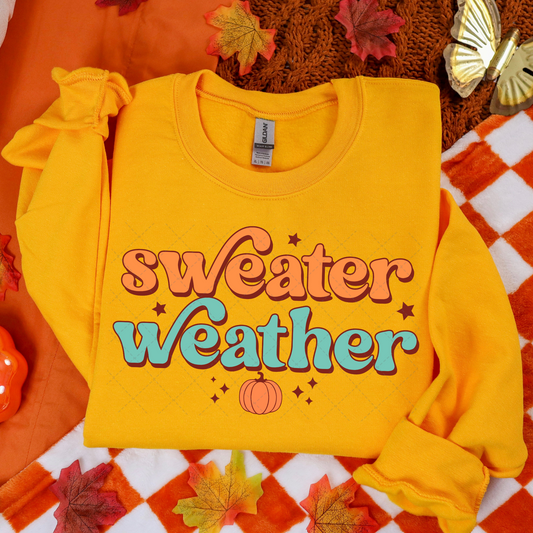 Sweater Weather Retro Transfer