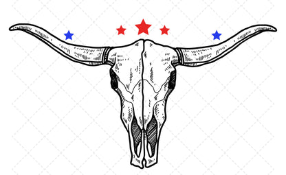 Bull Horn 2024 Cow Print or Black Polka Dot **FOUR PART* SOLD SEPARATELY** Transfer