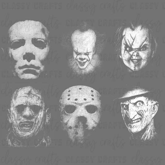 Horror Men Halftone - 30x24 - PREMADE GANG SHEET