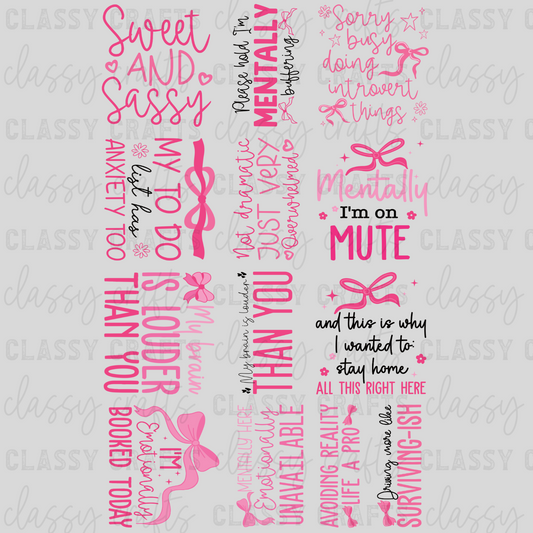 Pink Sarcastic - 30x48 - PREMADE GANG SHEET